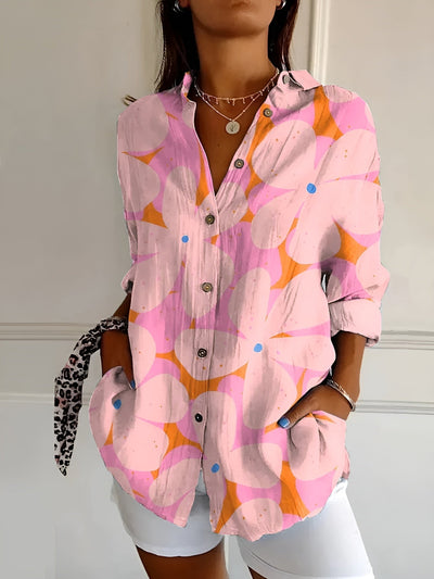 Yusra™ | Blouse with Floral Pattern and Buttons