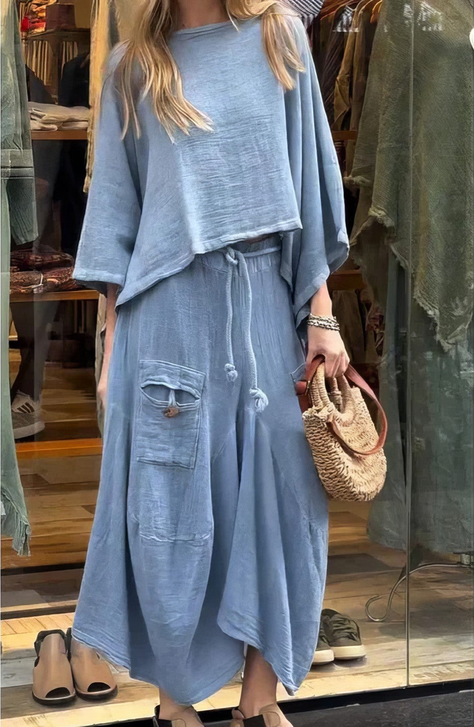 Florelle™ | Relaxed Linen Two-Piece Set